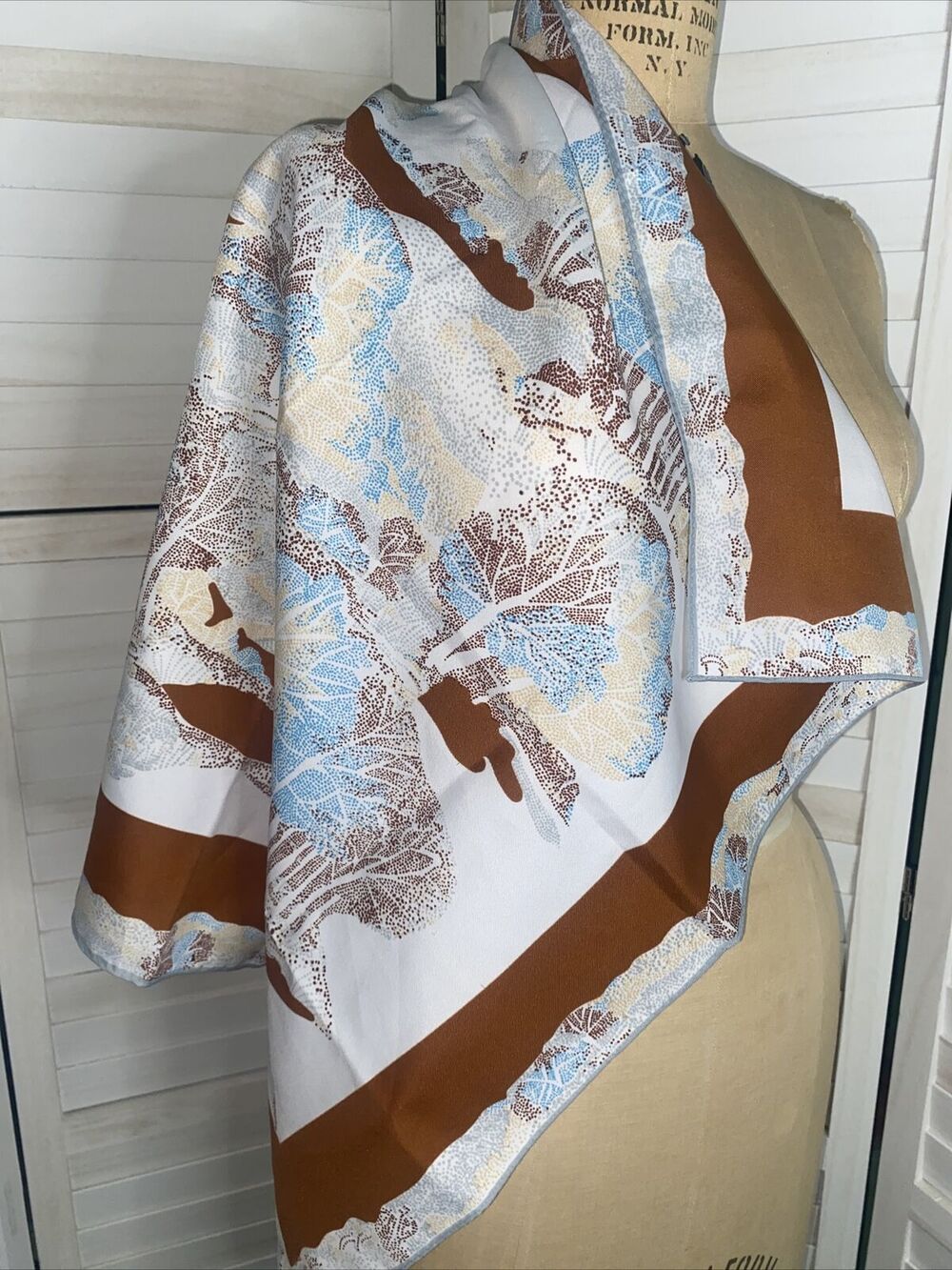 Vintage 1960s/1970s Sally Gee Scarf Hand Rolled Japan 26 Inch Square